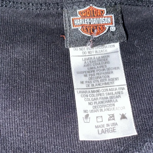 Harley-Davidson Black and Orange V-Neck Shirt❤️ - Picture 3 of 5